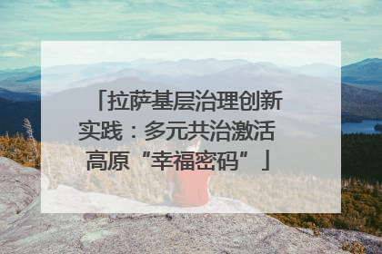 拉萨基层治理创新实践：多元共治激活高原“幸福密码”