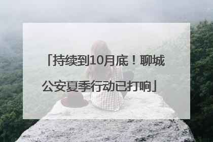 持续到10月底！聊城公安夏季行动已打响
