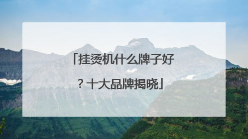 挂烫机什么牌子好？十大品牌揭晓