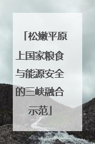 松嫩平原上国家粮食与能源安全的三峡融合示范