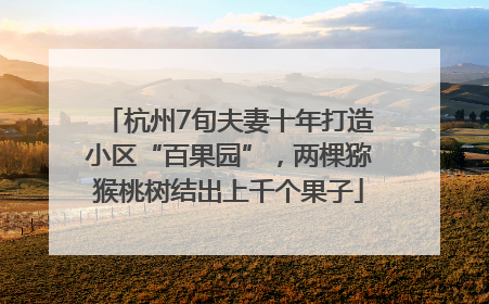 杭州7旬夫妻十年打造小区“百果园”，两棵猕猴桃树结出上千个果子