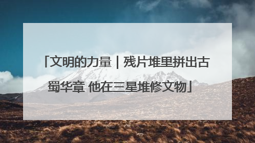 文明的力量｜残片堆里拼出古蜀华章 他在三星堆修文物