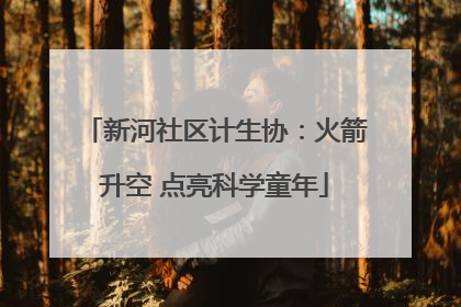 新河社区计生协：火箭升空 点亮科学童年