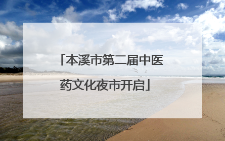 本溪市第二届中医药文化夜市开启