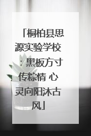 桐柏县思源实验学校：黑板方寸传粽情 心灵向阳沐古风