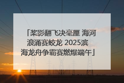 桨影翻飞决毫厘 海河浪涌赛蛟龙 2025滨海龙舟争霸赛燃爆端午