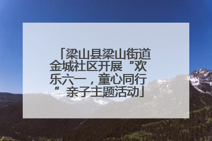梁山县梁山街道金城社区开展“欢乐六一，童心同行”亲子主题活动