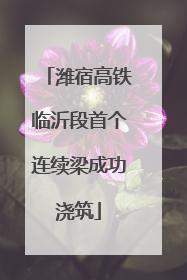 潍宿高铁临沂段首个连续梁成功浇筑