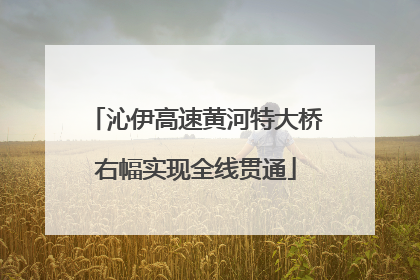 沁伊高速黄河特大桥右幅实现全线贯通