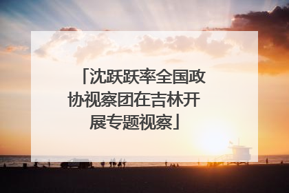 沈跃跃率全国政协视察团在吉林开展专题视察
