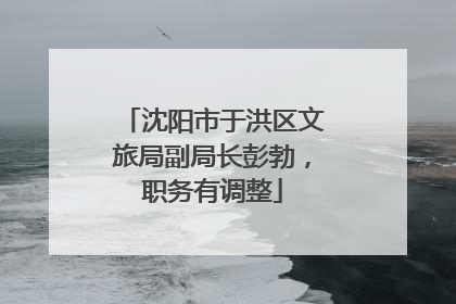 沈阳市于洪区文旅局副局长彭勃，职务有调整