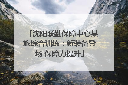 沈阳联勤保障中心某旅综合训练：新装备登场 保障力提升