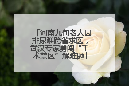 河南九旬老人因排尿难跨省求医，武汉专家勇闯“手术禁区”解难题
