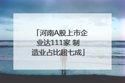 河南A股上市企业达111家 制造业占比超七成