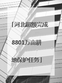 河北超额完成8801万亩耕地保护任务