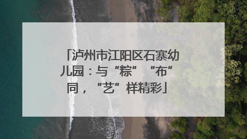 泸州市江阳区石寨幼儿园：与“粽”“布”同，“艺”样精彩