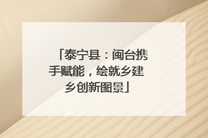 泰宁县：闽台携手赋能，绘就乡建乡创新图景