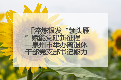 淬炼银发“领头雁”赋能党建新征程——泉州市举办离退休干部党支部书记能力建设专题培训