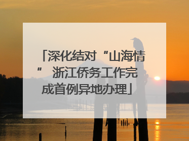 深化结对“山海情” 浙江侨务工作完成首例异地办理
