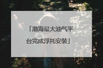 渤海最大油气平台完成浮托安装