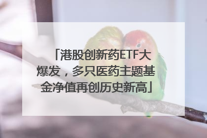 港股创新药ETF大爆发，多只医药主题基金净值再创历史新高