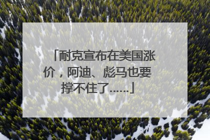 耐克宣布在美国涨价，阿迪、彪马也要撑不住了……