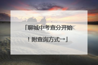 聊城中考查分开始！附查询方式→