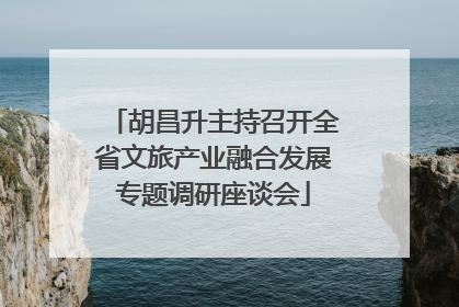 胡昌升主持召开全省文旅产业融合发展专题调研座谈会