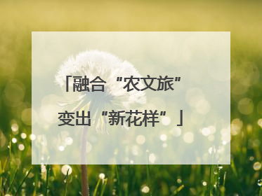 融合“农文旅” 变出“新花样”