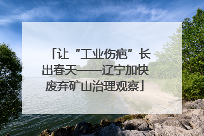 让“工业伤疤”长出春天——辽宁加快废弃矿山治理观察