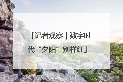 记者观察｜数字时代“夕阳”别样红