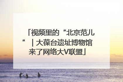 视频里的“北京范儿”｜大葆台遗址博物馆来了网络大V联盟