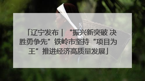 辽宁发布｜“振兴新突破 决胜勇争先”铁岭市坚持“项目为王”推进经济高质量发展