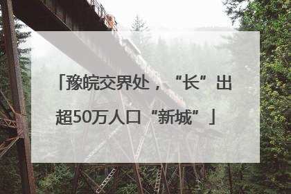 豫皖交界处，“长”出超50万人口“新城”