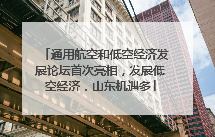 通用航空和低空经济发展论坛首次亮相，发展低空经济，山东机遇多