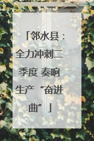 邻水县：全力冲刺二季度 奏响生产“奋进曲”