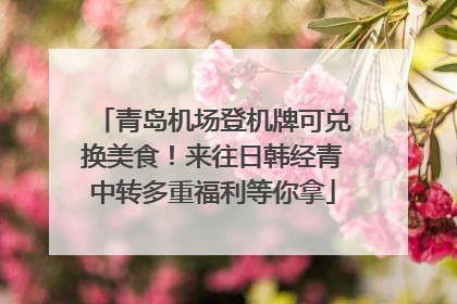 青岛机场登机牌可兑换美食！来往日韩经青中转多重福利等你拿