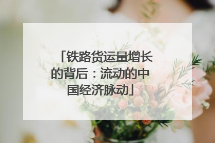 铁路货运量增长的背后：流动的中国经济脉动
