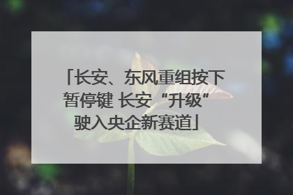 长安、东风重组按下暂停键 长安“升级”驶入央企新赛道