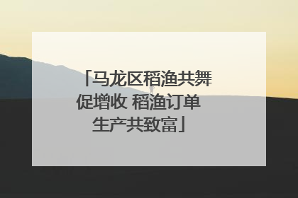 马龙区稻渔共舞促增收 稻渔订单生产共致富