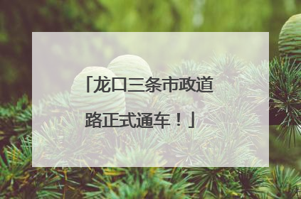龙口三条市政道路正式通车！
