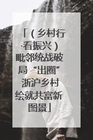 （乡村行·看振兴）毗邻统战破局“出圈” 浙沪乡村绘就共富新图景