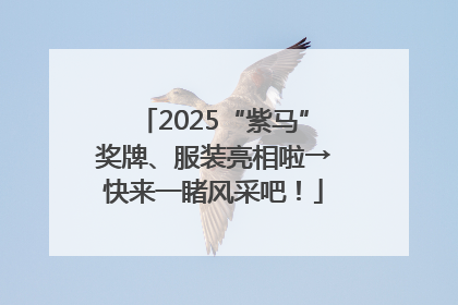 2025“紫马”奖牌、服装亮相啦→快来一睹风采吧！