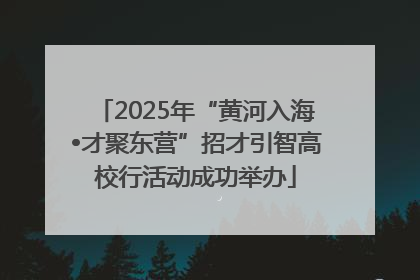 2025年“黄河入海•才聚东营”招才引智高校行活动成功举办