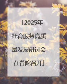2025年托育服务高质量发展研讨会在普陀召开