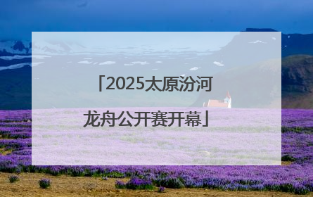 2025太原汾河龙舟公开赛开幕