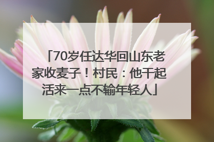 70岁任达华回山东老家收麦子！村民：他干起活来一点不输年轻人