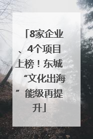 8家企业、4个项目上榜！东城“文化出海”能级再提升