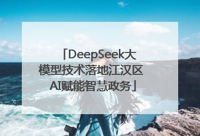 DeepSeek大模型技术落地江汉区 AI赋能智慧政务